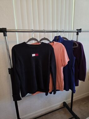 Bundle of 4 Women's XL Tops Tommy Hilfiger Lauren Ralph Lauren Sweater Coral Bay